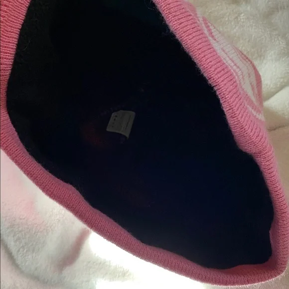 Pink Knit Beanie Hat - Picture 3 of 4